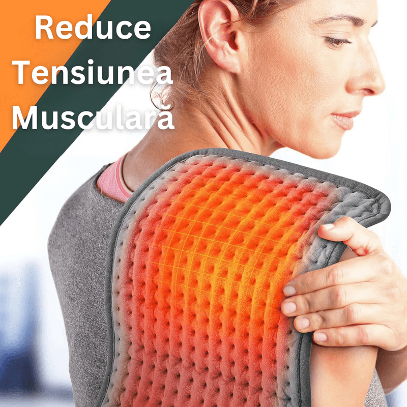 Ingrijire personala si Cosmetice - Sanatate si wellness - Articole wellness - Incalzitoare corporale - Patura Electrica, 10 Nivele, Timer, Oprire Automata, 60x30cm, Pentru Dureri, Moale, Gri - Infinity.ro