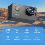 TV, Audio-Video si Foto - Camere video - Camere video compacte - Camera Video Sport WiFi Cu Telecomanda, 4K/30FPS, 20MP, LCD 2.0", Waterproof 40M, Card 32GB, 2 Baterii, Accesorii - Infinity.ro