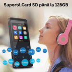 TV, Audio-Video si Foto - Portabile audio - Media Playere - Player MP3 Cu Touchscreen, Ecran 1.8 Inch, Bluetooth 5.0, 64GB, FM, HiFi, USB-C, Casti, Husa, Card 128GB - Infinity.ro
