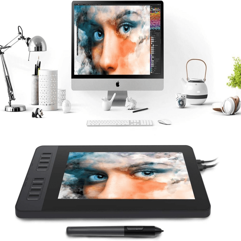 PC, gaming si accesorii - Periferice PC - Tablete grafice - Tableta Grafica PD1161, Ecran 11.6" IPS Full HD, 8 Butoane, Stylus Fara Baterie, 8192 Presiune, Inclinare ±60°, Suport - Infinity.ro