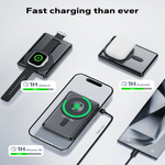 Laptop, Telefoane si Tablete - Telefoane mobile si accesorii - Accesorii Telefoane - Baterii externe - Baterie Externa 3 in 1 10000mAh, Magsafe, 20W Fast Charge, Wireless 15W, LED, Compatibil iOS/Android,Power Bank Portabil - Infinity.ro