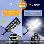 Casa si Gradina - Corpuri si surse de iluminat - Iluminat exterior - Lampi solare - Lampa Solara Stradala 520 LED COB, 20000 Lumeni, cu Telecomanda, Senzori Amurg si Miscare, IP65,Panou Solar, Brat Montaj - Infinity.ro