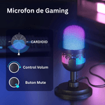 PC, gaming si accesorii - Periferice PC - Microfoane PC - Microfon Profesional AK1, USB, RGB, Mute, Suport Detasabil, Streaming, Gaming, Podcast, Windows, Mac, PS4/PS5 - Infinity.ro