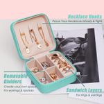 Fashion, accesorii si bijuterii - Femei - Bijuterii femei - Cutii bijuterii - Cutie Pentru Bijuterii, AB Luxury Concept, Ideal Pentru vacante, Cu Fermoar, 10x10x5 cm, textil si piele eco, Albastru - Infinity.ro