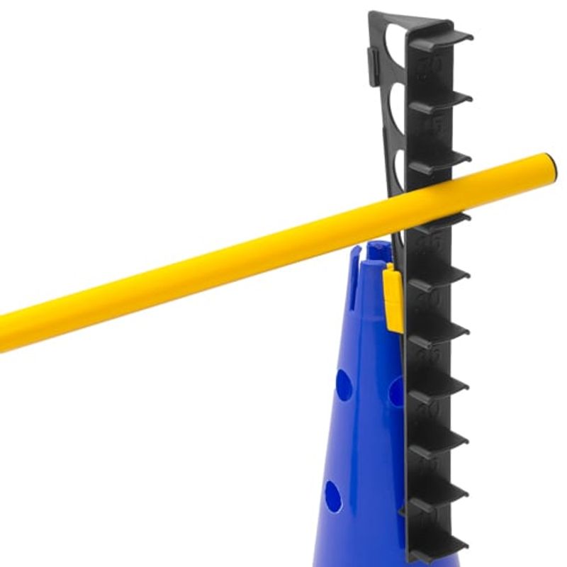 Sport si Outdoor - Accesorii si echipamente sportive - Accesorii antrenament si tabele tactice - Gardulet antrenament Team Sport 2 conuri albastre+ baston, inaltime 84 cm - Infinity.ro