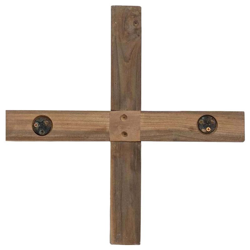 Casa si Gradina - Decoratiuni - Decoratiuni de sezon - Brad de Craciun cu suport Maro 90 cm Lemn masiv de tec - Infinity.ro