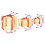 Casa si Gradina - Decoratiuni - Decoratiuni de sezon - Cutie cadou cu 60 LED 3 pcs Alb cald 20 x 20 x 20 cm Acril - Infinity.ro