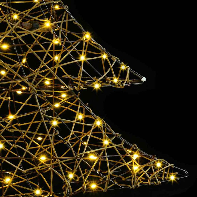 Casa si Gradina - Decoratiuni - Decoratiuni de sezon - Brad de Craciun cu 120 LED Alb cald 120 cm Ratan - Infinity.ro