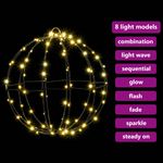 Casa si Gradina - Decoratiuni - Decoratiuni de sezon - Decoratiune glob cu 96 LED Alb cald 30 cm Metal - Infinity.ro