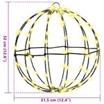 Casa si Gradina - Decoratiuni - Decoratiuni de sezon - Decoratiune glob cu 96 LED Alb cald 30 cm Metal - Infinity.ro