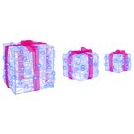 Casa si Gradina - Decoratiuni - Decoratiuni de sezon - Cutie cadou cu 60 LED 3 pcs albastru 20 x 20 x 20 cm Acril - Infinity.ro