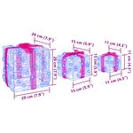 Casa si Gradina - Decoratiuni - Decoratiuni de sezon - Cutie cadou cu 60 LED 3 pcs albastru 20 x 20 x 20 cm Acril - Infinity.ro