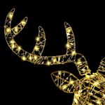 Casa si Gradina - Decoratiuni - Decoratiuni de sezon - Sanie cu ren Alb cald 60 cm PET - Infinity.ro