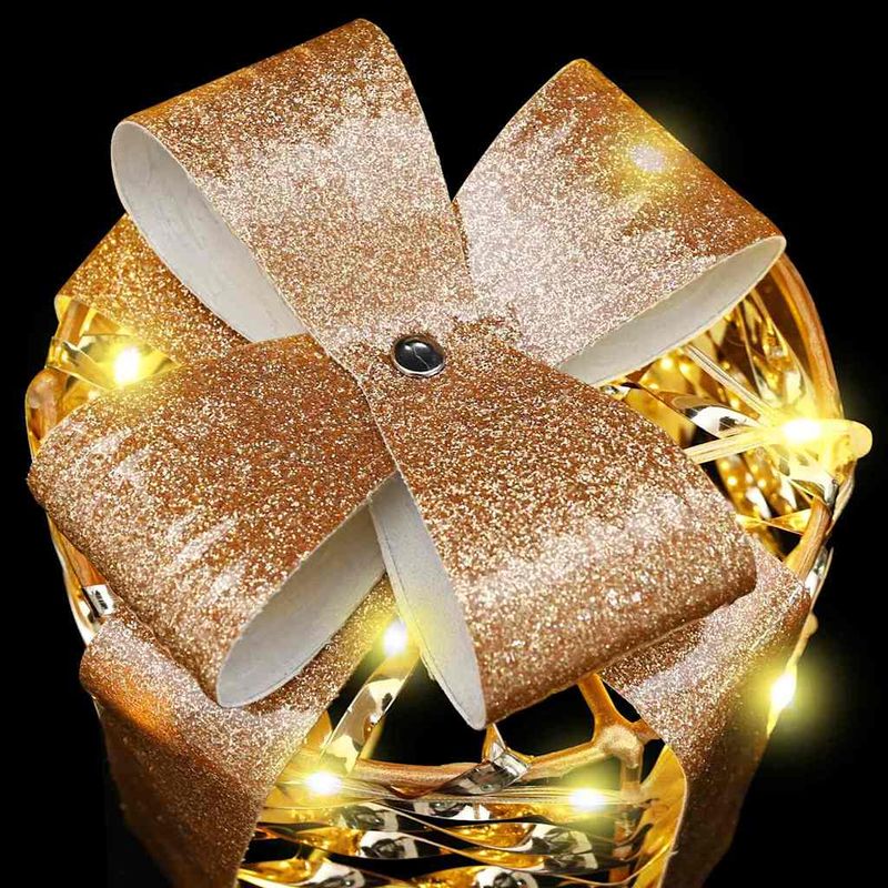 Casa si Gradina - Decoratiuni - Decoratiuni de sezon - Decoratiune Cutie Cadou 3 pcs Alb cald 20 x 20 x 20 cm PET - Infinity.ro