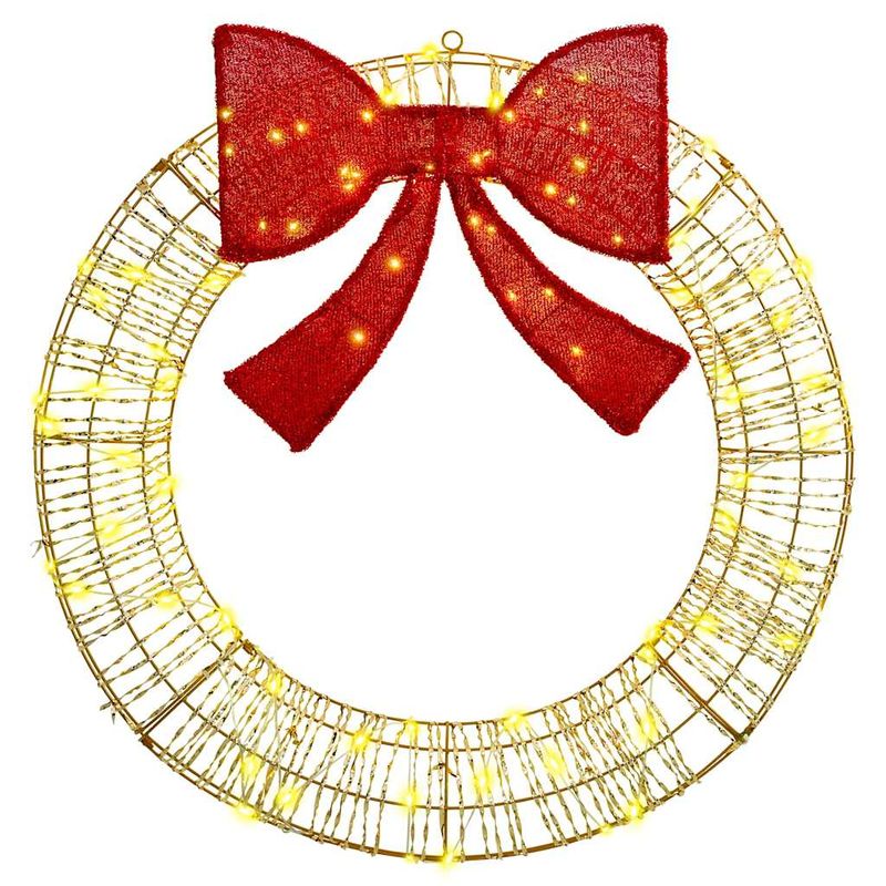 Casa si Gradina - Decoratiuni - Decoratiuni de sezon - Coroana cu 80 LED Alb cald 90 cm PET - Infinity.ro