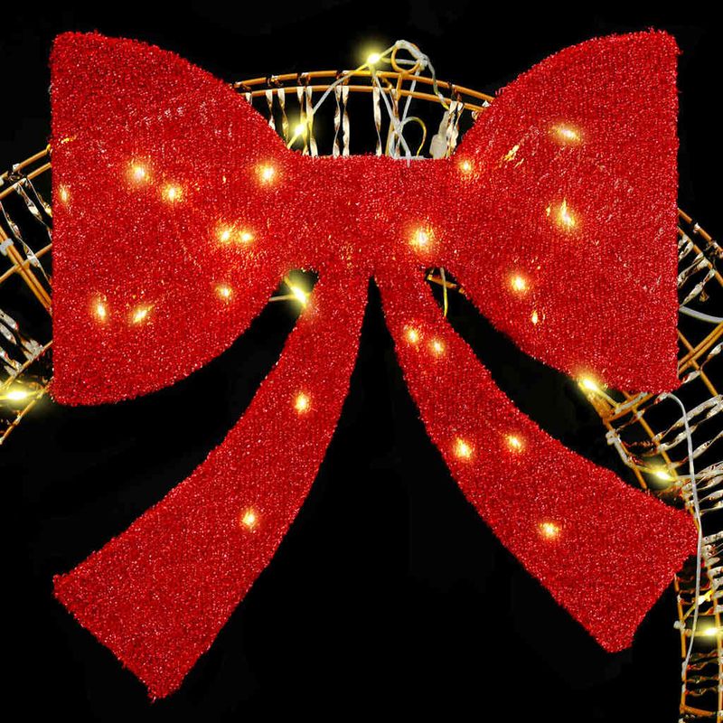 Casa si Gradina - Decoratiuni - Decoratiuni de sezon - Coroana cu 80 LED Alb cald 90 cm PET - Infinity.ro