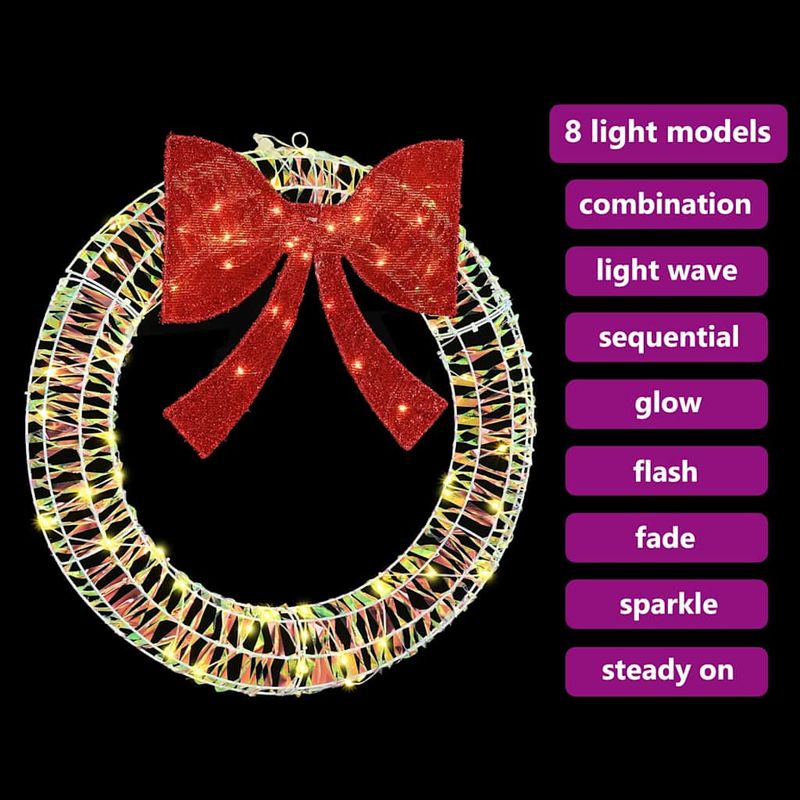 Casa si Gradina - Decoratiuni - Decoratiuni de sezon - Coroana cu 60 LED Alb cald 75 cm PET - Infinity.ro