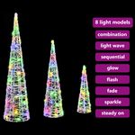 Casa si Gradina - Decoratiuni - Decoratiuni de sezon - Brad de Craciun 3 pcs Multicolour 20 x 20 x 80 cm Acril - Infinity.ro