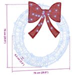Casa si Gradina - Decoratiuni - Decoratiuni de sezon - Coroana cu lumini cu banda LED Alb rece 75 cm Acril - Infinity.ro