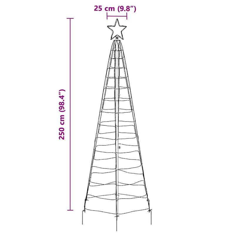 Casa si Gradina - Decoratiuni - Decoratiuni de sezon - Brad de Craciun LED cu 390 LED albastru 250 cm Fier - Infinity.ro