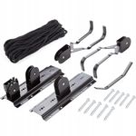 Sport si Outdoor - Ciclism - Accesorii pentru biciclete - Suporturi accesorii biciclete - Suport suspendat Renew Force pentru depozitarea bicicletei, cu prindere in tavan, sarcina maxima suportata 20 Kg, Negru - Infinity.ro