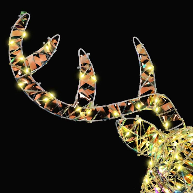 Casa si Gradina - Decoratiuni - Decoratiuni de sezon - Sanie cu ren Alb cald 60 cm PET - Infinity.ro