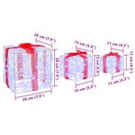 Casa si Gradina - Decoratiuni - Decoratiuni de sezon - Cutie cadou cu 60 LED 3 pcs Alb rece 20 x 20 x 20 cm Acril - Infinity.ro