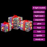 Casa si Gradina - Decoratiuni - Decoratiuni de sezon - Cutie cadou cu 60 LED 3 pcs Multicolour 20 x 20 x 20 cm Acril - Infinity.ro