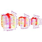Casa si Gradina - Decoratiuni - Decoratiuni de sezon - Cutie cadou cu 60 LED 3 pcs Multicolour 20 x 20 x 20 cm Acril - Infinity.ro