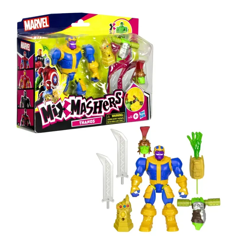 Jucarii, Copii si Bebe - Jucarii si jocuri - Figurine - Marvel Avengers Mix Mashers Set Figurina Thanos 12cm Si Accesorii - Infinity.ro