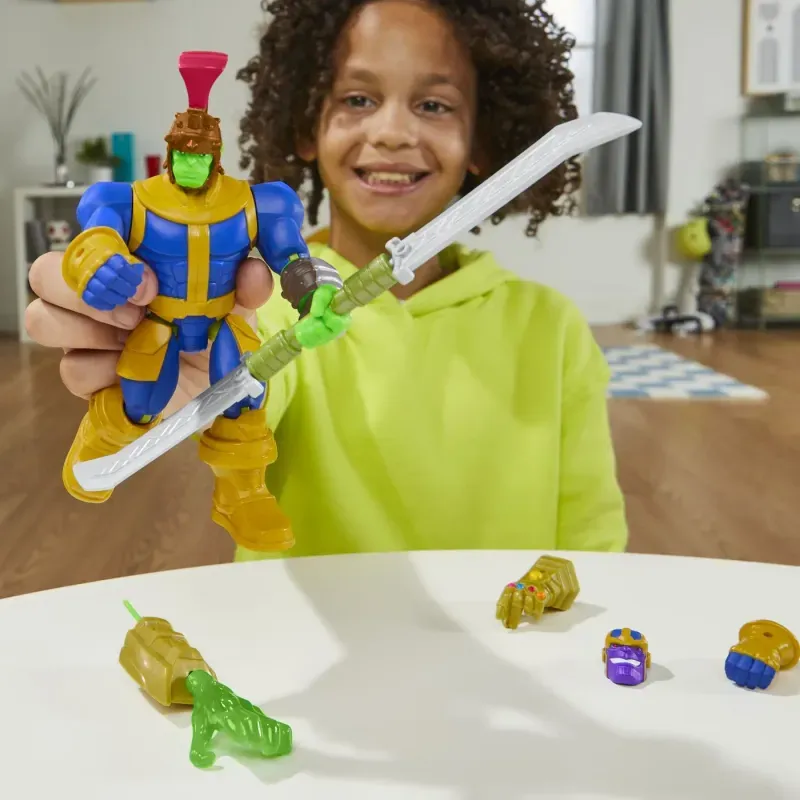 Jucarii, Copii si Bebe - Jucarii si jocuri - Figurine - Marvel Avengers Mix Mashers Set Figurina Thanos 12cm Si Accesorii - Infinity.ro