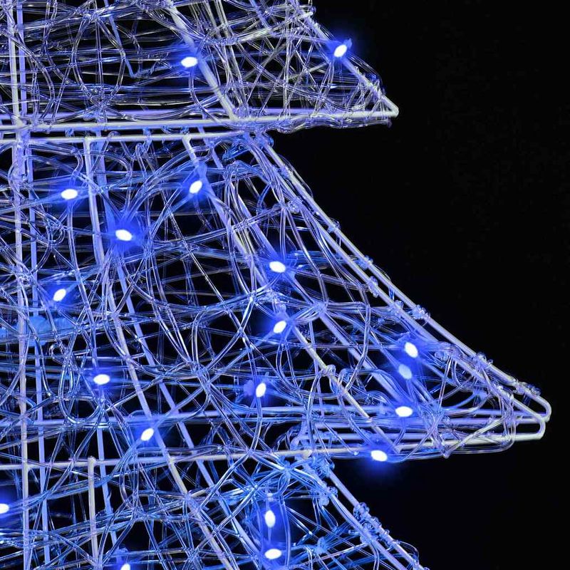 Casa si Gradina - Decoratiuni - Decoratiuni de sezon - Brad de Craciun cu 100 LED albastru 120 cm Acril - Infinity.ro