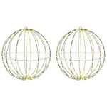 Casa si Gradina - Decoratiuni - Decoratiuni de sezon - Decoratiune glob cu 384 LED 2 pcs Alb cald 60 cm Metal - Infinity.ro