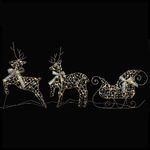 Casa si Gradina - Decoratiuni - Decoratiuni de sezon - Decoratiune cu reni, cu 60 LED 3 pcs Alb cald PET - Infinity.ro