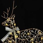 Casa si Gradina - Decoratiuni - Decoratiuni de sezon - Decoratiune cu reni, cu 60 LED 3 pcs Alb cald PET - Infinity.ro