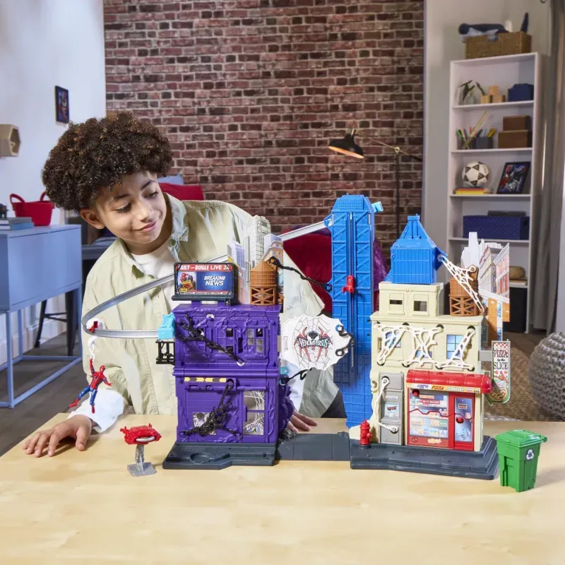 Jucarii, Copii si Bebe - Jucarii si jocuri - Figurine - Set De Joaca Marvel Spider Man Venom Versus Web City Slinging - Infinity.ro