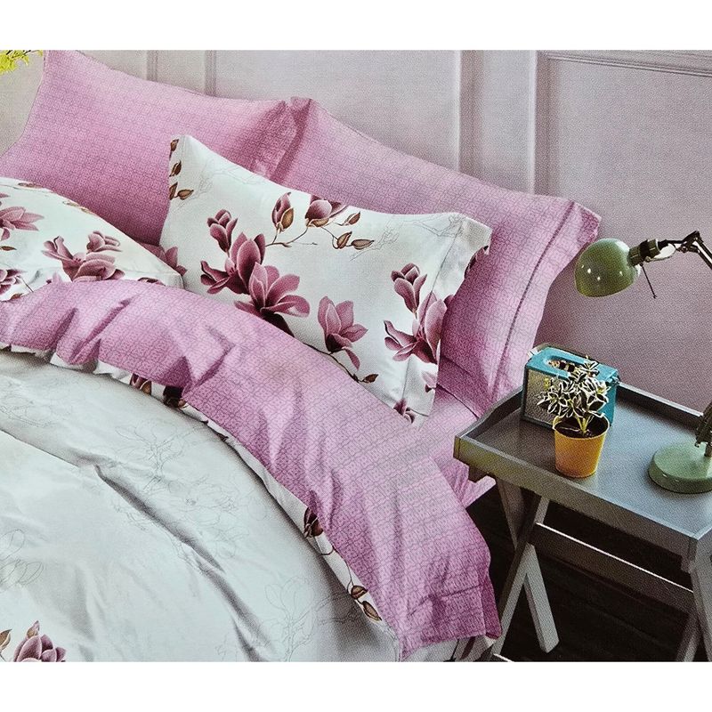 Casa si Gradina - Textile si covoare - Lenjerii de pat - Seturi de lenjerie - Lenjerie finet gros 6 piese, XXL - Model floral, YoYo, 40, 70% bumbac, 30% poliester - Infinity.ro