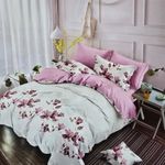 Casa si Gradina - Textile si covoare - Lenjerii de pat - Seturi de lenjerie - Lenjerie finet gros 6 piese, XXL - Model floral, YoYo, 40, 70% bumbac, 30% poliester - Infinity.ro