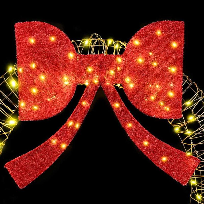 Casa si Gradina - Decoratiuni - Decoratiuni de sezon - Coroana cu 150 LED Alb cald 120 cm Ratan - Infinity.ro