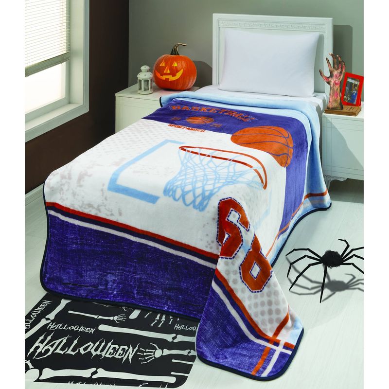 Casa si Gradina - Textile si covoare - Pături și cuverturi - Cuverturi - Cuvertura Lacassa - Basket-ball, Kotonia Home, pentru pat de o persoana, dimensiunea 160x220 cm - Infinity.ro