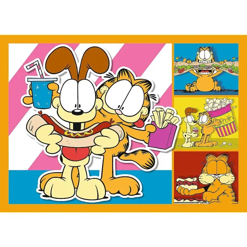Jucarii, Copii si Bebe - Jucarii si jocuri - Jocuri si puzzle - Puzzle - Puzzle 4in1 Lui Garfield Ii Place Lasagna - Infinity.ro