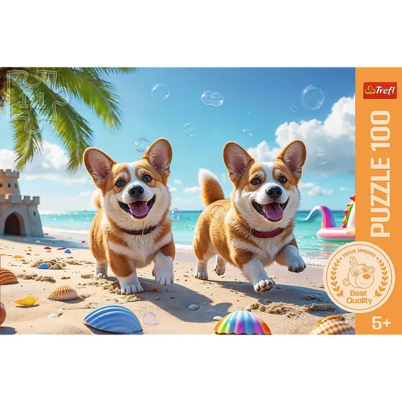 Jucarii, Copii si Bebe - Jucarii si jocuri - Jocuri si puzzle - Puzzle - Puzzle Trefl 100 Catel Corgi - Infinity.ro