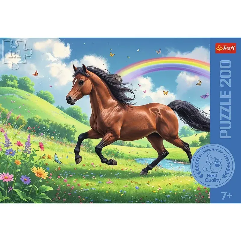 Jucarii, Copii si Bebe - Jucarii si jocuri - Jocuri si puzzle - Puzzle - Puzzle Trefl 200 Un Cal Impunator - Infinity.ro