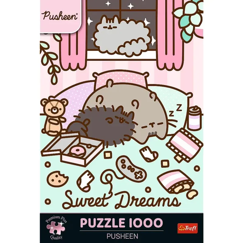 Jucarii, Copii si Bebe - Jucarii si jocuri - Jocuri si puzzle - Puzzle - Puzzle Trefl 1000 Premium Plus Pusheen Vise Placute - Infinity.ro