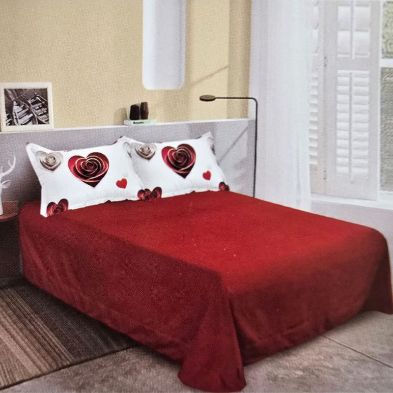 Casa si Gradina - Textile si covoare - Lenjerii de pat - Seturi de lenjerie - Lenjerie finet gros 6 piese, XXL - Model cu inimi, YoYo, 44, 70% bumbac, 30% poliester - Infinity.ro