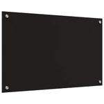 Casa si Gradina - Sanitare - Chiuveta bucatarie si accesorii - Accesorii chiuvete - Panou de bucatarie Negru 80 x 50 x 0.8 cm sticla securizata - Infinity.ro
