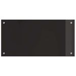 Casa si Gradina - Sanitare - Chiuveta bucatarie si accesorii - Accesorii chiuvete - Panou de bucatarie Negru 80 x 40 x 0.8 cm sticla securizata - Infinity.ro