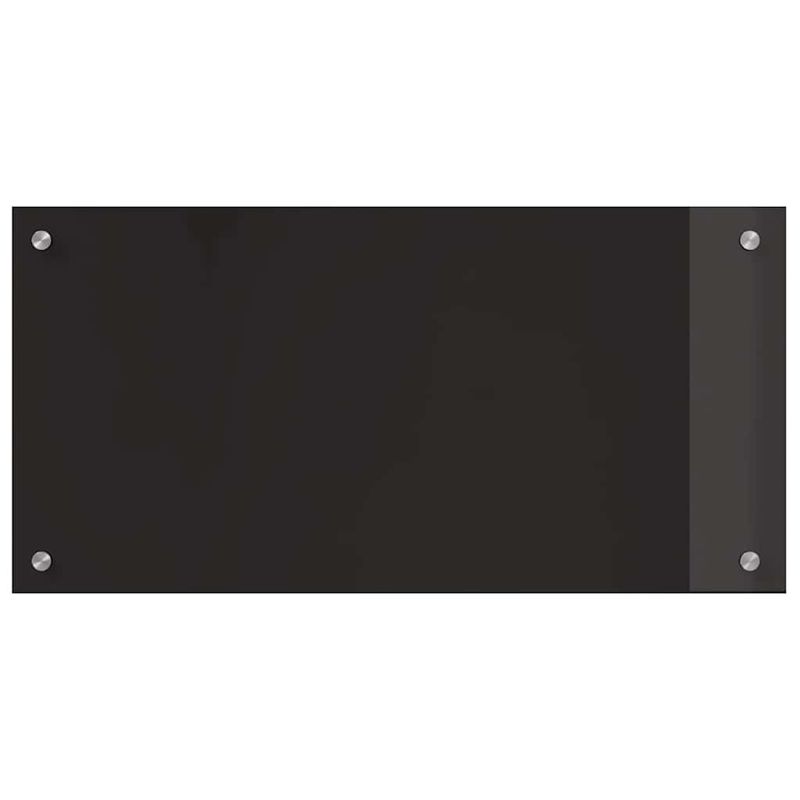 Casa si Gradina - Sanitare - Chiuveta bucatarie si accesorii - Accesorii chiuvete - Panou de bucatarie Negru 80 x 40 x 0.8 cm sticla securizata - Infinity.ro