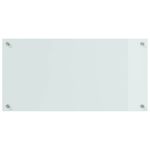 Casa si Gradina - Sanitare - Chiuveta bucatarie si accesorii - Accesorii chiuvete - Panou de bucatarie Alb 80 x 40 x 0.8 cm sticla securizata - Infinity.ro