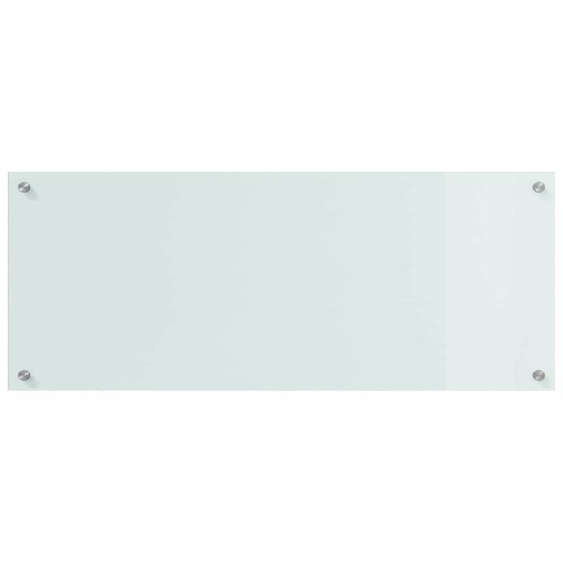 Casa si Gradina - Sanitare - Chiuveta bucatarie si accesorii - Accesorii chiuvete - Panou de bucatarie Alb 100 x 40 x 0.8 cm sticla securizata - Infinity.ro